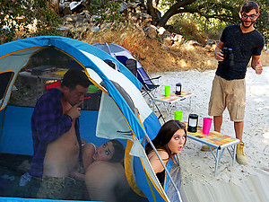 Busty milf Alexis gets pussy licked by teen Xandra