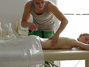 Slut with juicy tits fucks both holes with a dildo