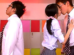 Busty milf and two big cock boys