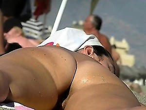 Nude mermaid on west coast nude beach nudists in water