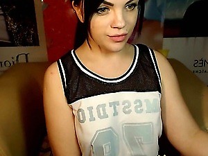 Flawless cutie is urinating and fingering hairless pussy